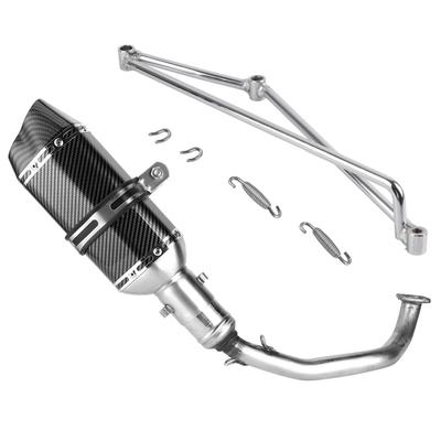 מערכת פליטה מלאה מניפולטור + סליפ-און בסגנון סיבי פחמן?על משתיק קול מתאים ל-GY6 125