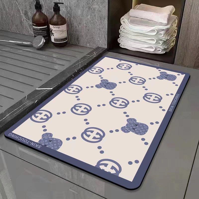 New Morandi Color Bathroom Doormat Balcony Floor Mat Modern Simple Bedroom Living Room Waterproof Leave-in Carpet