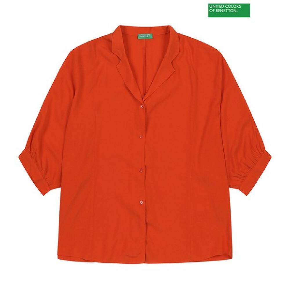 Benetton Dolman Sleeve Unbalance Shirt 3s 53a0dq01y