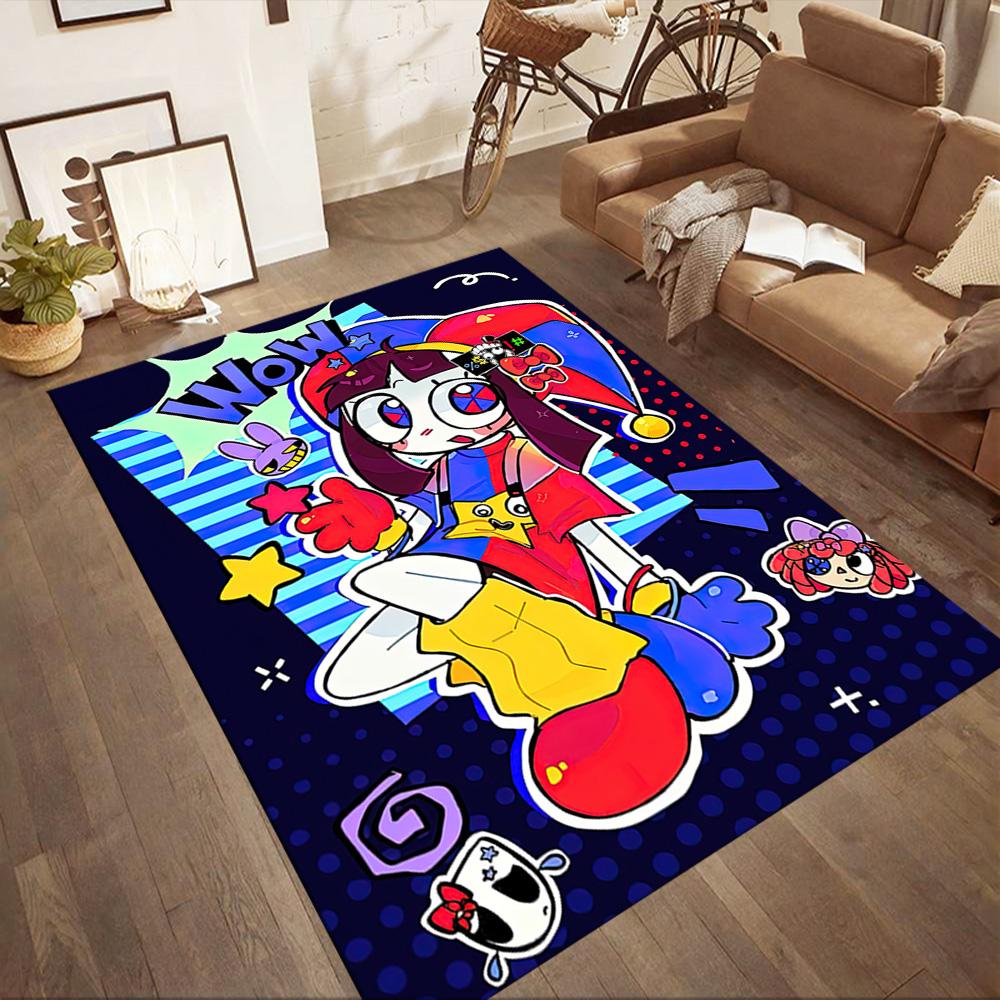 Amazing Digital Circus Square Rugs Are a Great Choice for Living Rooms, Bedrooms, Home Décor, and As Gifts.