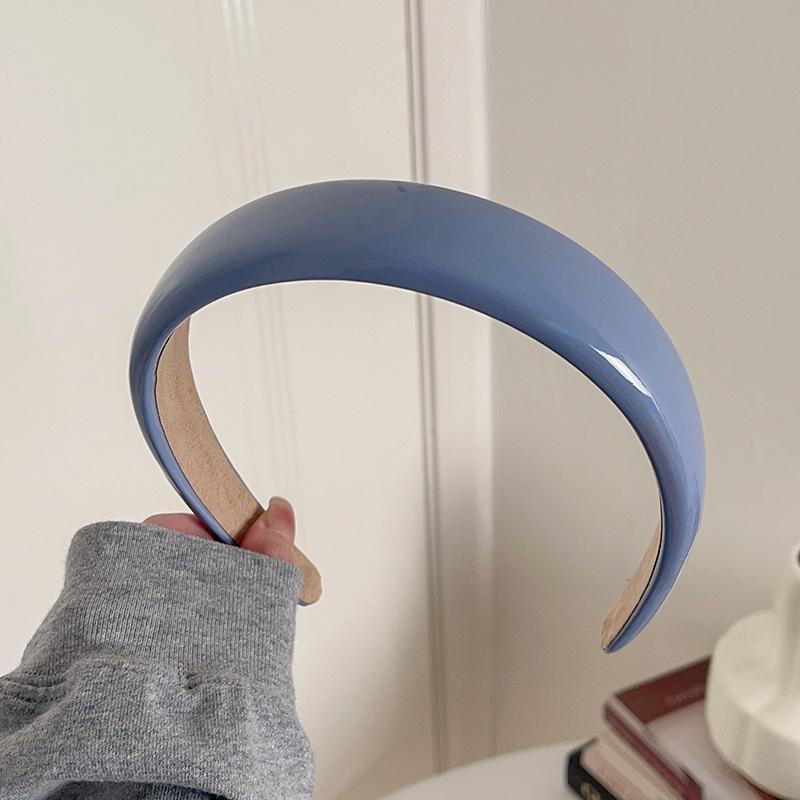 Minimalista Copricapo da Donna Lucido Pelle Sintetica Fasce Spugnose per Donna Ragazze Shopping Viaggio Copricapo Dolce Cerchio per Capelli