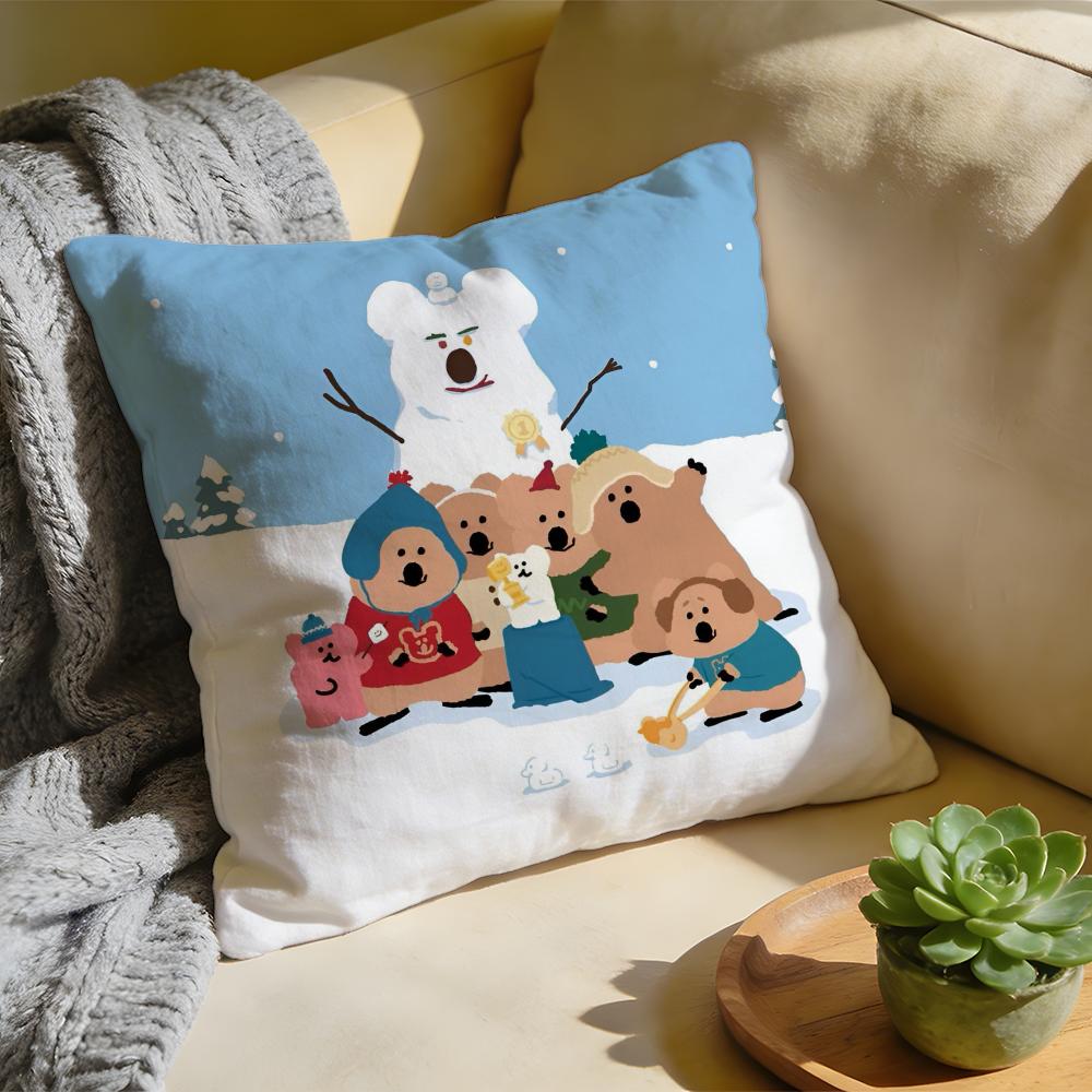 Cushion Cover Washed Linen Soft Breathable Decorative Case for Sofa Home Pillow cover DDinotaeng