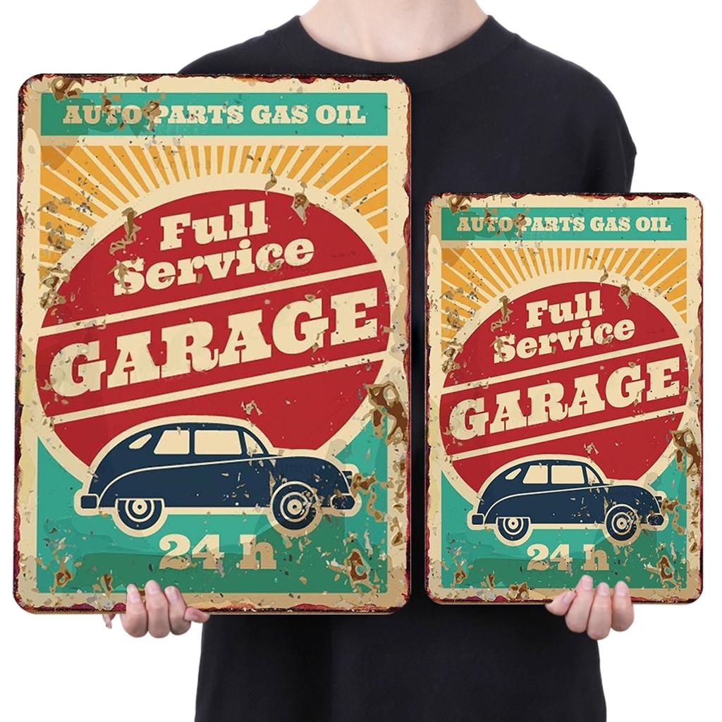 Vintage Garage Metal Tin Sign 2D Metal Wall Art Poster for Home Bar Decoration