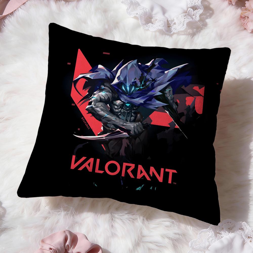 Game v-Valorants Cushion Cover Premium Comfort Reversible Pillow Cove -Two In One Design for Any Room & Car Interior