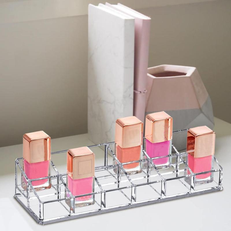 12 Slot Acrylic Nail Polish Organizer, Lipstick Holder, Lip Gloss Organizer, Cosmetic Storage Display, Perfect Storage Solution
