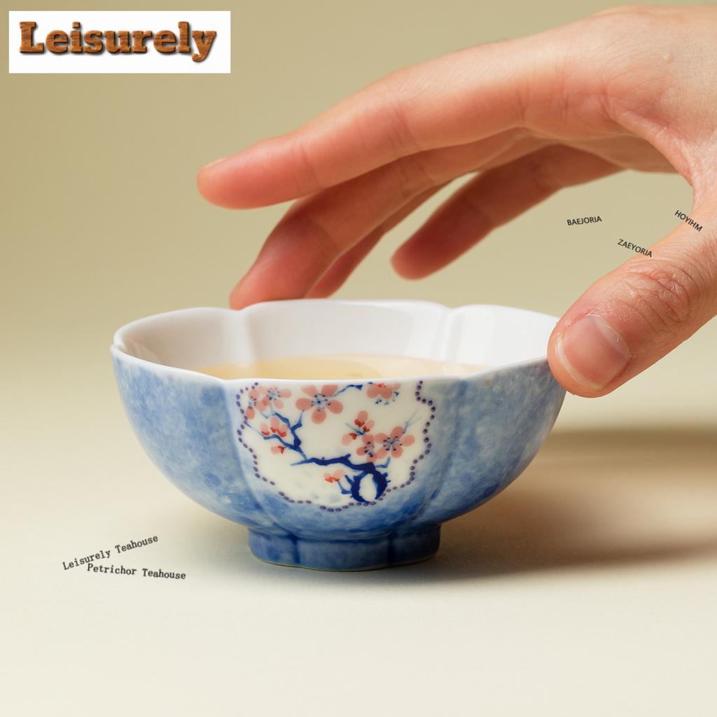 71ml Hand-painted Snow Plum Teacup Retro Tea Bowl Cup For Tea Tea-tasting Smelling Cup Chazhan Master Cups Drinkware Ornaments