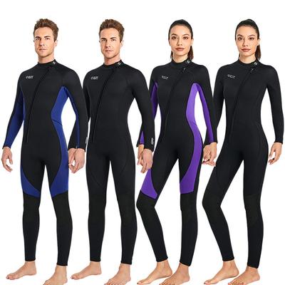 3mm Neopren Män Kvinnor Hellängd Våtdräkt Surf Swim Par Våtdykardräkt