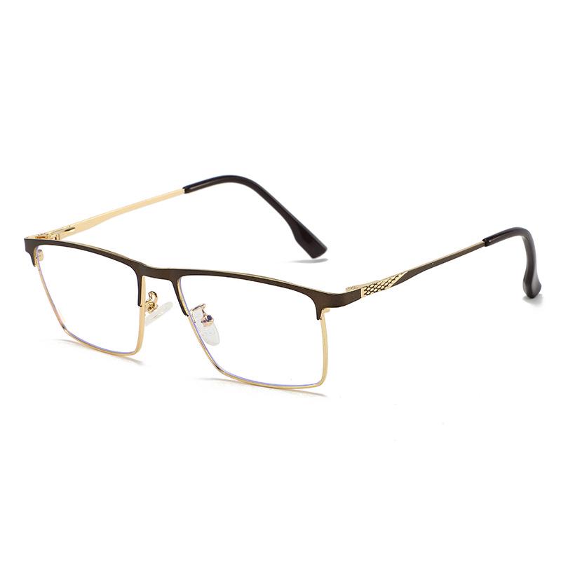 Men's Ultra-Light Blue Light Blocking Glasses with Color-Changing, Full-Frame Flat Lenses – Compatible with Migraine and Myopia Lenses.
