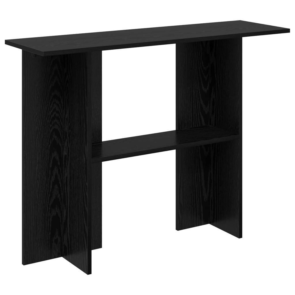 Console Table Black Oak 100 X 30 X 75 Cm Engineered Wood