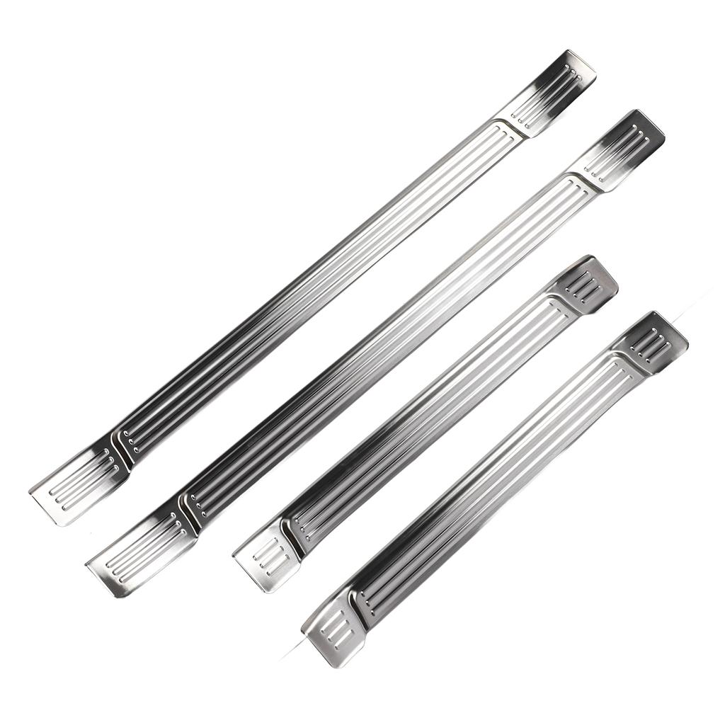 4pcs Door Sill Protector Scratch Stainless Steel Door Sill Scuff Plate Trim Sticker Strips for 2024