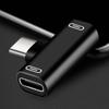 2 In 1 Dual Type C Charger Type C Headphone Converter Audio Cable Charger Adapter Type-C Adapter