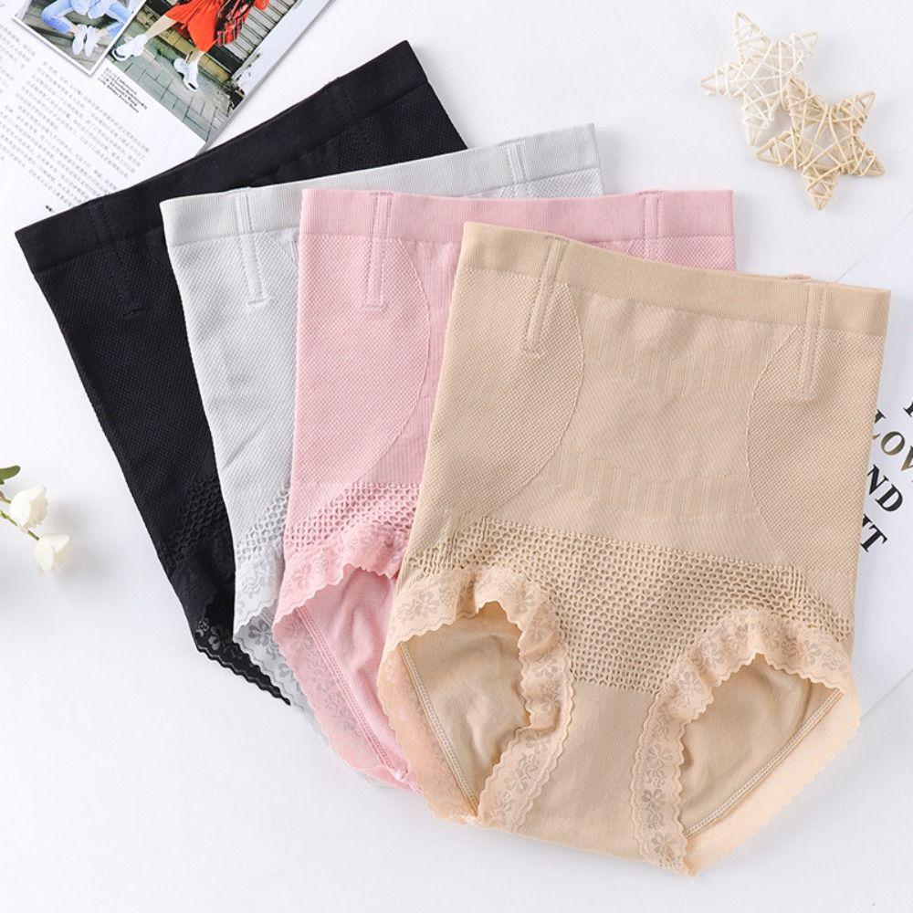 Seamless Tummy Control Underwear High Waist Body Shaping Briefs Butt Lifting Panties  Ladies