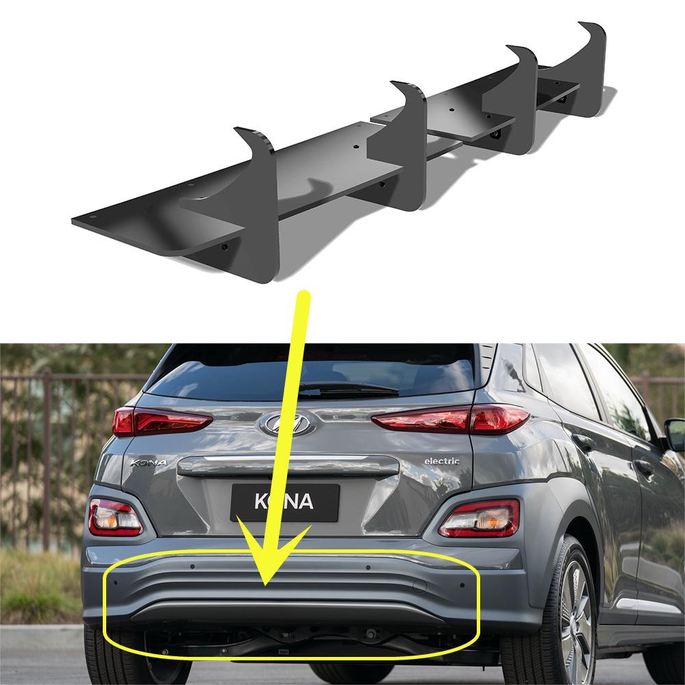

Rear Diffuser Car Accessory for 2018-2020 Hyundai Kona Electric чёрный