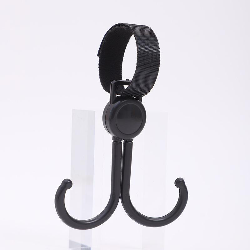 

Крючок для детской коляски Подвесная сумка для детской коляски Защита от падения Хранение Детская прогулочная коляска Крючок Фиксирующая пряжка opp bag packaging чёрный