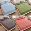 Solid Floral Color Pattern Plush Bedspread Set Mattress Full Cover Protective