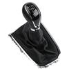 0                  6 Speed Car Styling PU Leather Gear Shift Knob With Gaiter Boot Cover For Excelle For OPEL FOR Astra 2009-14