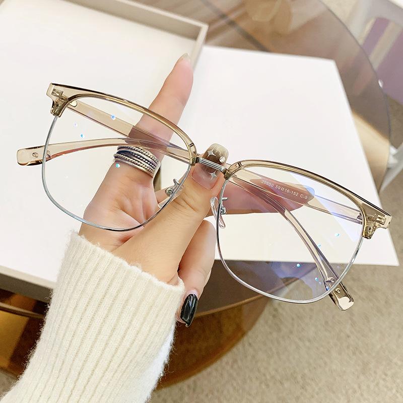 

Светлая оправа для очков Tr90 с большим лицом и бровями, классическая оправа для очков для бровей для мужчин, может быть оснащена близорукостью, плоский свет 20550