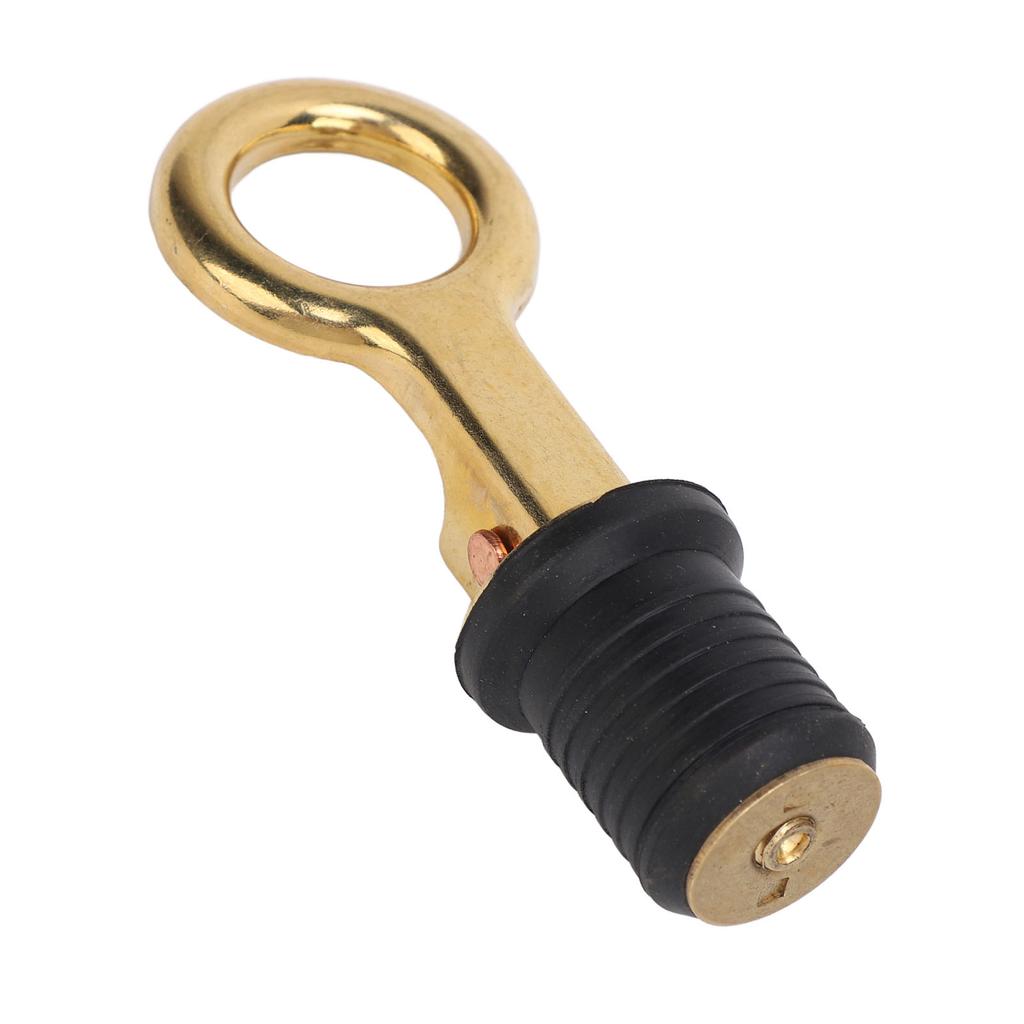 Snap Handle Drain Plug Rubber Brass Twist Design Long Lasting Marine Drain Plug for Boat Yacht Livewell
