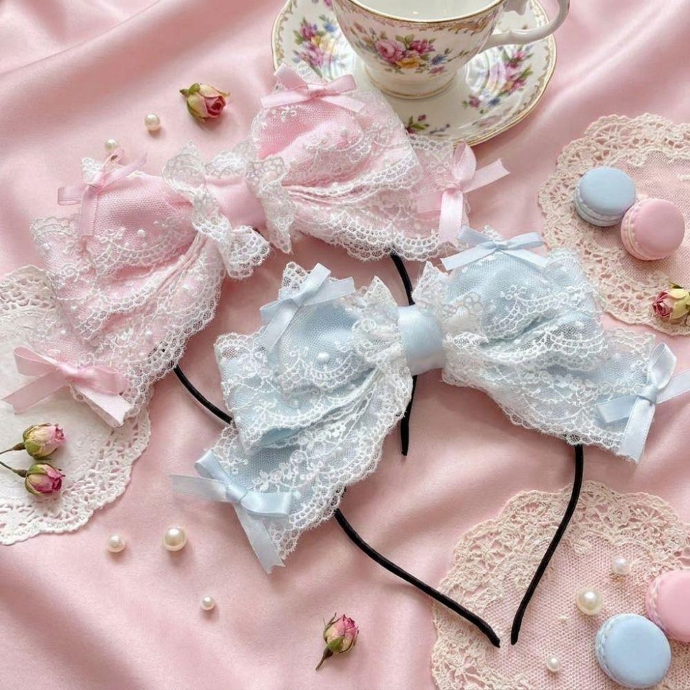 Ruffle Lace Girl's Headband Sweet Style Lolita Headdress Cosplay Accessories
