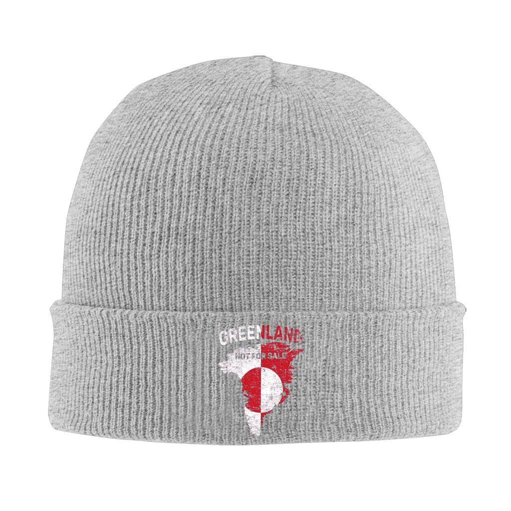 Greenland Not For Sale Map Knitted Hat Fashion Caps Men Women Gym Beanie Hats Autumn Winter Graphic Warm Soft Bonnet Hats