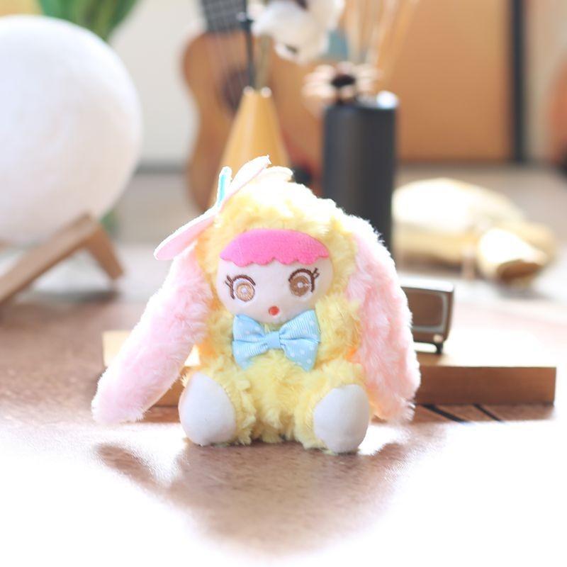 Plush Rabbit Cute Toy Keychain Stuffed Pp Cotton Bag Decor For Gift Girls