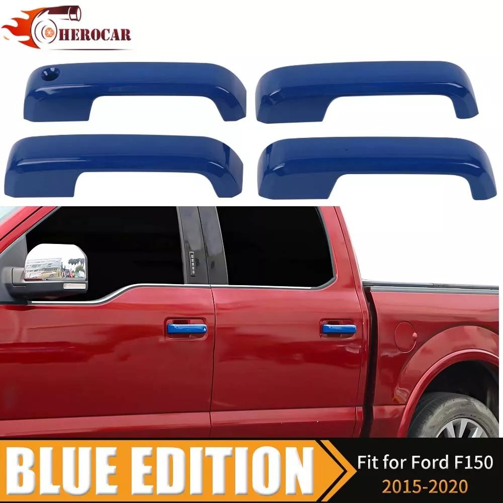 For 2015-20 FORD F150 Handle COVERS No SMTK+Mirrors Bezzels Kit Blue 6PCS