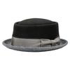 Autumn and Winter Vintage Premium Wool Felt Pork Pie Hat for Men Women Short Brim Elegant Ribbon Bow Dress Fedora Hat Unisex