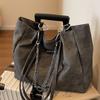 Tote bag, new autumn and winter women's bag, large capacity, high-end college student shoulder bag, commuter bag, luggage.