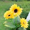 Solar Sunflower Courtyard Light: Outdoor Simulation Landscape Lamp with Ground Plug