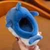 2025 New Green Cloudy Sharks Slipper Children Funny Shark Slippers Kids Shoes Babi Animal Fish Plush Slides