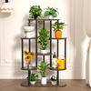 7-Tier Metal and Wood Plant Stand