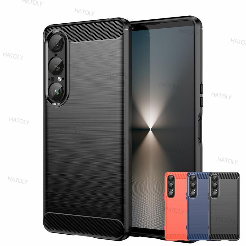 For Sony Xperia 1 VII Case Sony Xperia 1 VII Cover Shockproof Silicone Anti-Slip Brushed TPU Protective Cover Sony Xperia 1 VII