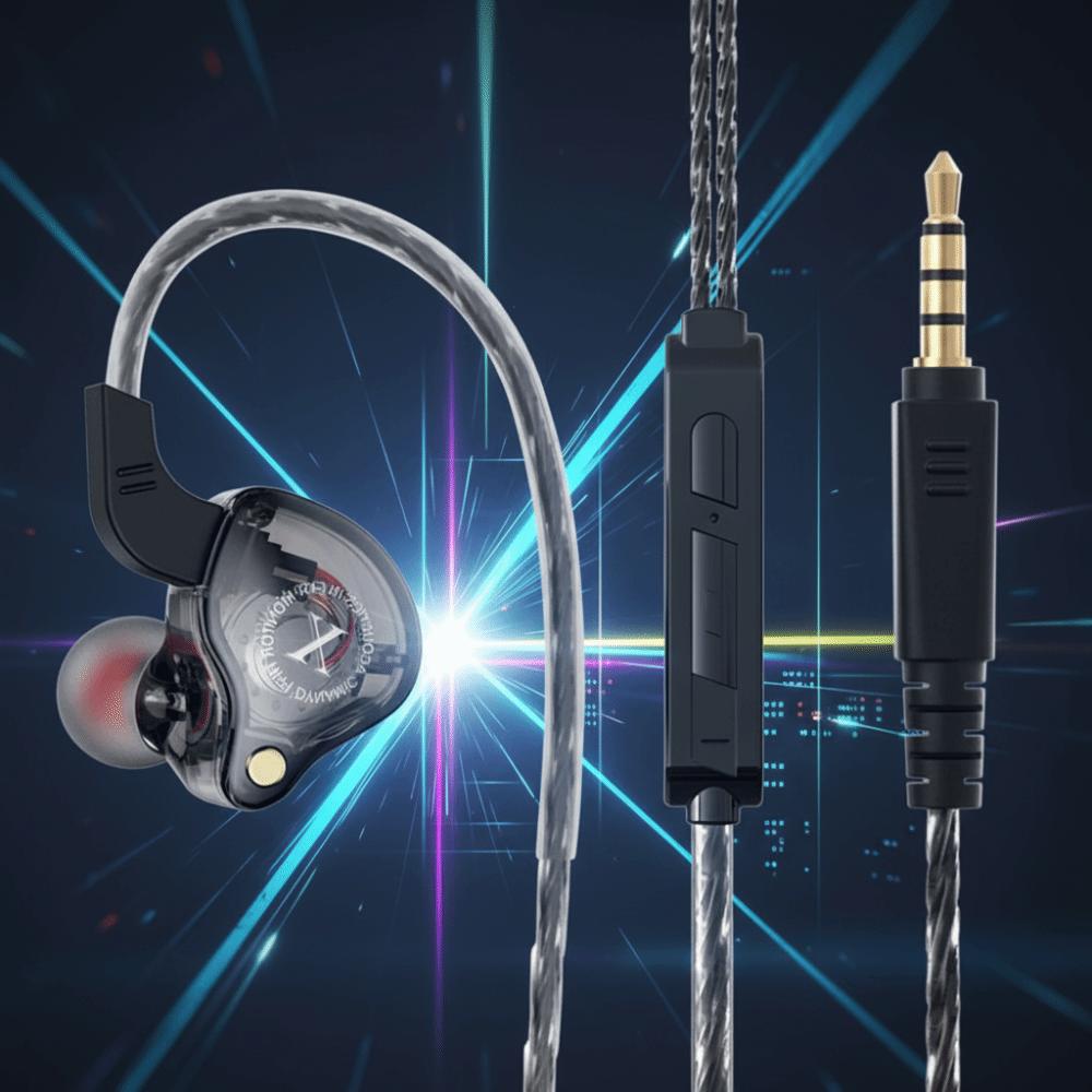 with Mic Wired Headset 3.5mm Earpiece Headset Music Earphones Wired Earphone Sport