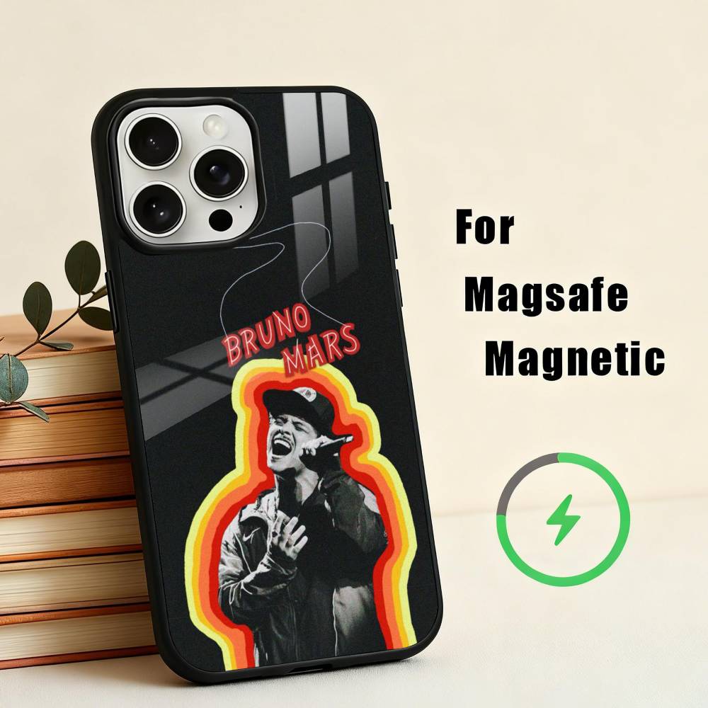 Talentierte Sänger B-Bruno M-Mars Handyhülle Für iPhone 17,16,15,14,13,12,Plus,Pro,Max für Magsafe Magnetisches Kabelloses Laden