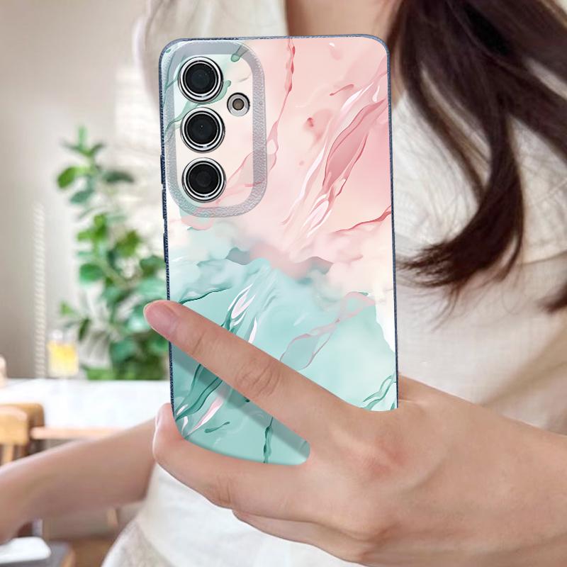 Splicing Marble Pattern Case For Samsung A18 A57 A37 A17 A56 A36 A26 A16 A55 A35 A25 A15 A54 S21 FE S22 S23 S24 Plus S25 S26 Ultra Silicone Cover