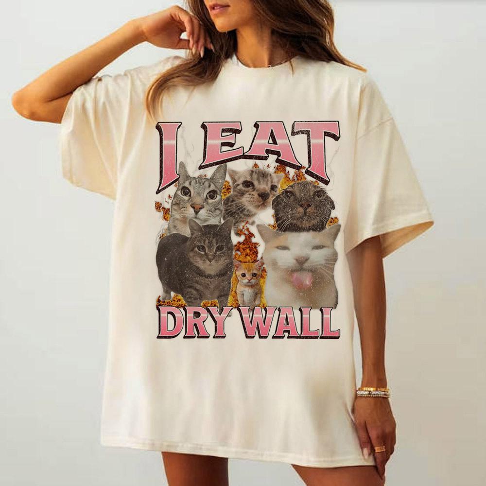 

Ibuprofen Cat t shirt teen Classic aesthetic anime Retro Trendy Graphic t shirt 80s Comfortable Women aesthetic Vintage Graphic S