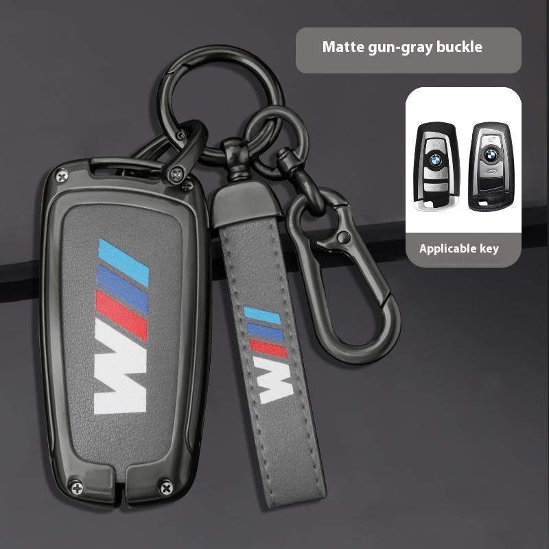 For BMW M E39 E46 E60 E90 F25 F15 F10 F20 F30 F01 G05 G20 X1 X3 X5 Car TPU Zinc Alloy Key Case Bag Car Key Chain Metal Key Shell