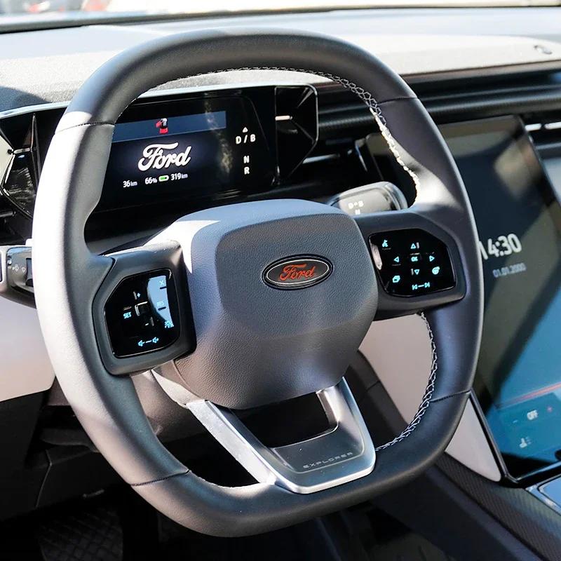 Autosticker Ford Auto Stuurwiel Embleem Cover Stickers Interieur Decoratie Accessoires Voor Ford Focus Mk2 Mk3 Fiesta Ranger M