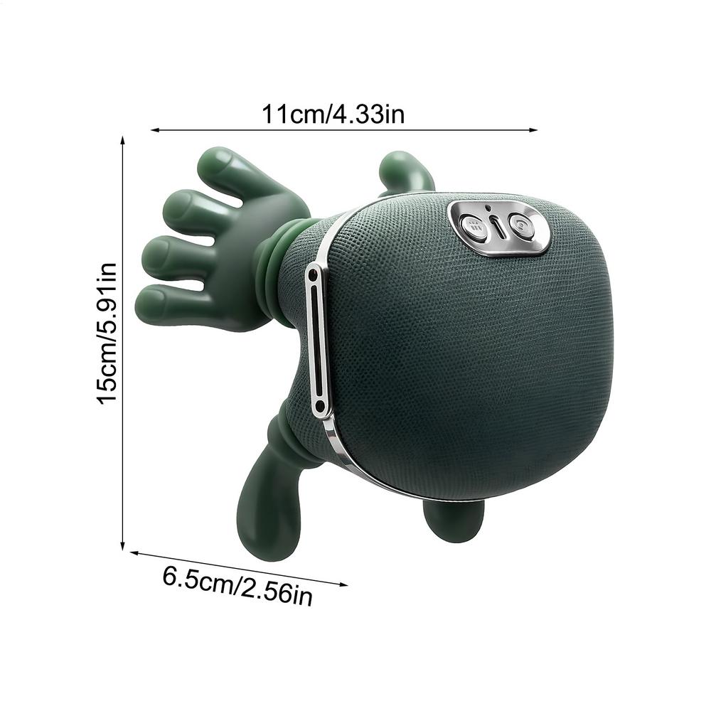 

Neck Massager Electric Portable Cordless 4D Beauty Supplies with Heat Neck And Back Massager for Hands Palm Head Muscles Body зелёный