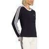 adidas Originals 3 Strepen Firebird Adicolor Serie Gebreide Ronde Hals Slim Fit Lange Mouwen T-shirt Dames tops KD7964