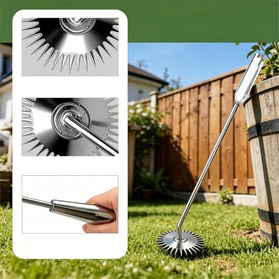 Hand-Unkrautstecher mit 360-Grad drehbarem Kopf Unkrautzieher mit ergonomischem Griff Manuelles Unkrautentfernungswerkzeug zum Ausreißen von Löwenzahn Distel Garten Rasen Terrasse