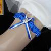 Bridal Garter Belt Set Leg Rings Bowknot Faux Pearls Wedding for Ceremony