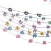 2Pcs Split Type Mini Colorful Brackets With Hook Dental Fake Braces Temporary Tooth Decoration Dental Tool