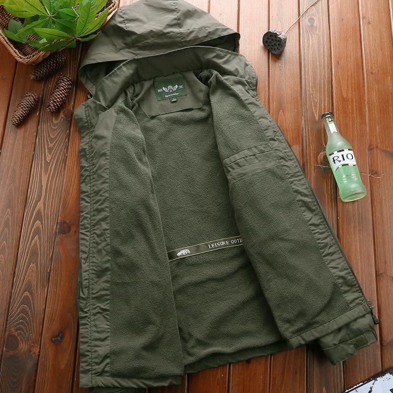 Jacket Men's Casual Autumn and Winter Fleece Men's Jacket Youth Jacket