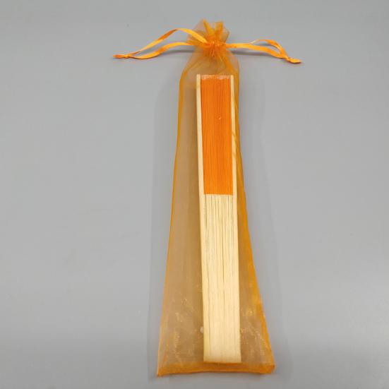 Silk Folding Fan Bamboo Lightweight Hand Fans with Organza Bags Wedding Guests Fans Party Decoration