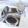 Portable Oval Folding Mirror Comb for Women & Children - Compact Hair Smoothing and Massage Tool