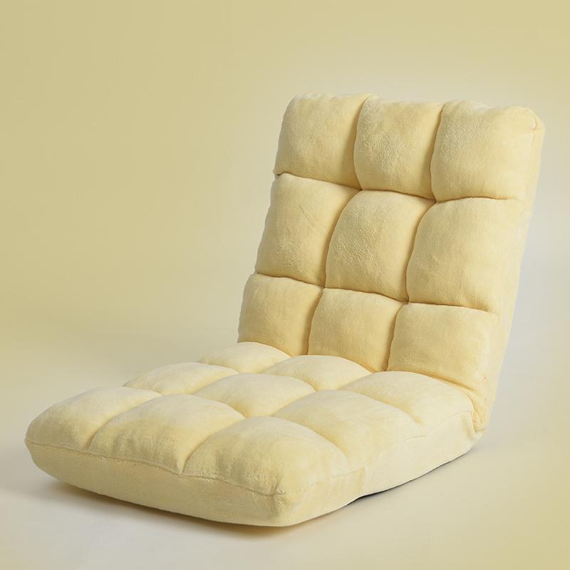 Foldable Floor Sofa Chair, Lazy Bag Bed for Living Room, Portable Lounger with Removable Cover, Easy Storage Ottoman for Bedroom