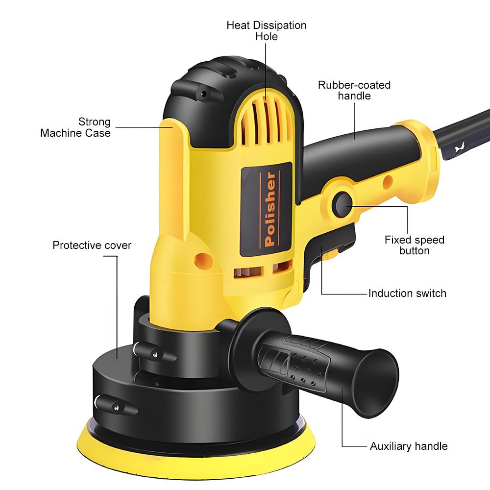 Multifunction Car Polisher 700W Adjustable Speed Car Polishing Waxer Auxiliary Handle Sponge Wool Wheel 220V Sanding Machine