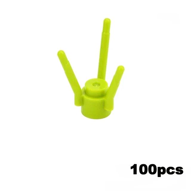 MOC Plants Accessories Bricks 3471 2435 6064 3778 City House Trees Pine Prickly Bush Green Grass Military Building Toys