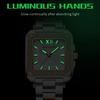 MINIFOCUS Women's Light Luxury Watch with Square Case Mother-of-Pearl Dial Stainless Steel Strap Luminous Hands Relogios